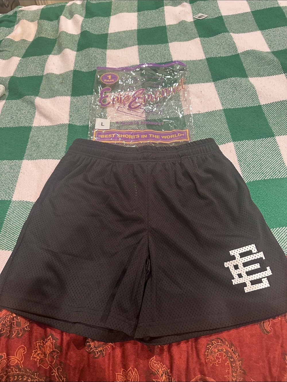 Men’s Black Athletic Shorts by Eric Emanuel